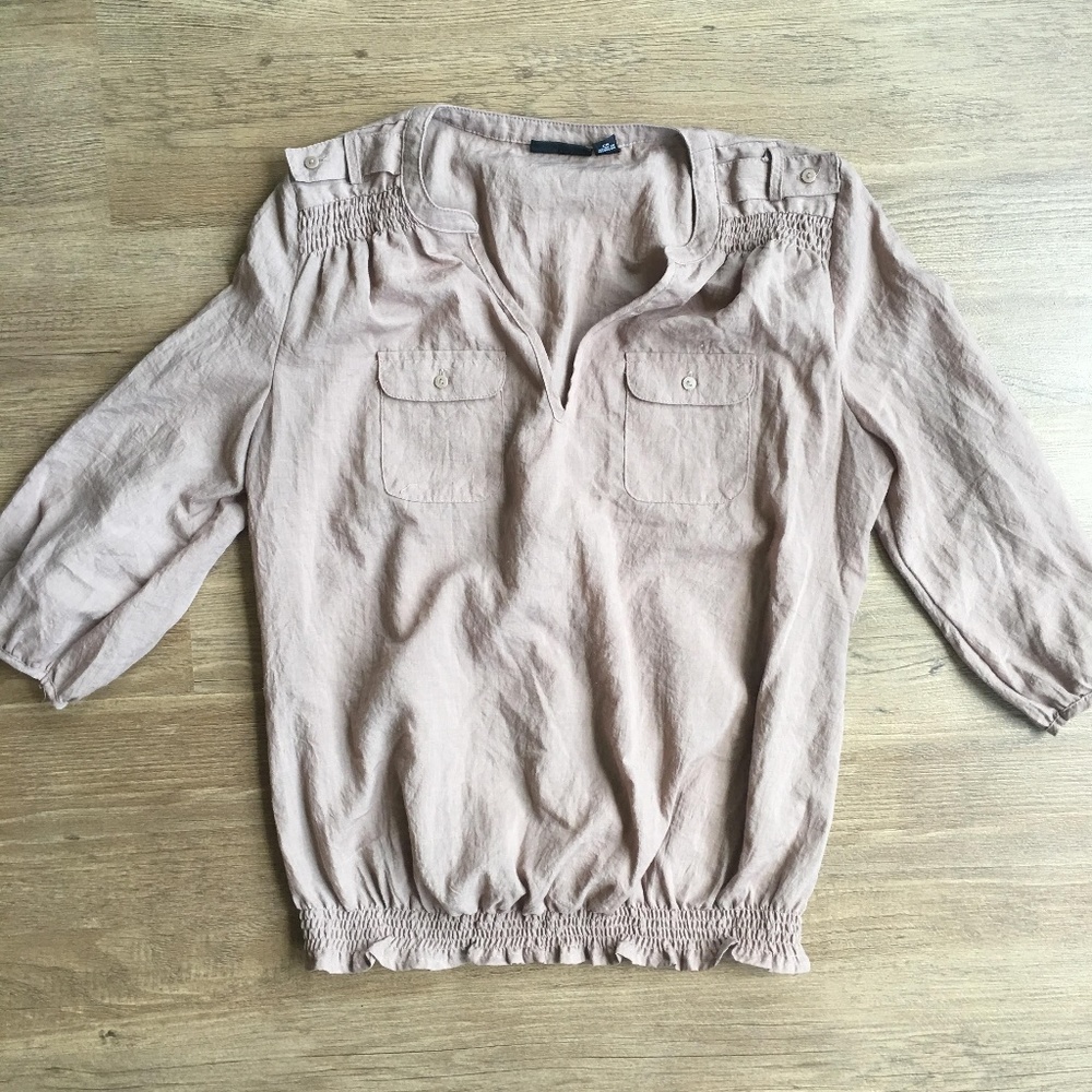 lightweight, tan a.n.a. tunic